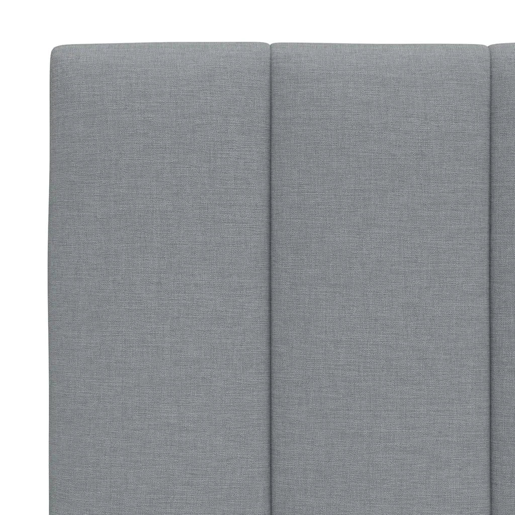 Cuscino Testiera-Cuscino per Testiera Hanko Grigio Chiaro 200 cm in Tessuto