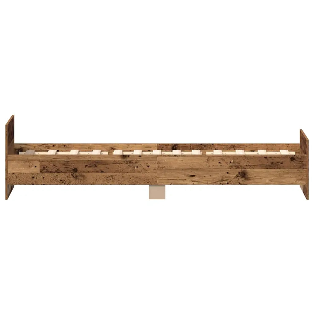 Giroletto senza Materasso-Struttura Letto Legno Antico 100x200cm in Truciolato 590258