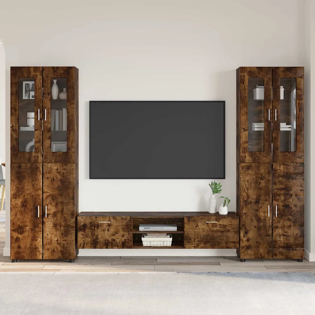 Set mobile TV FLORIN 3 pcs Rovere fumé Legno multistrato 3397999