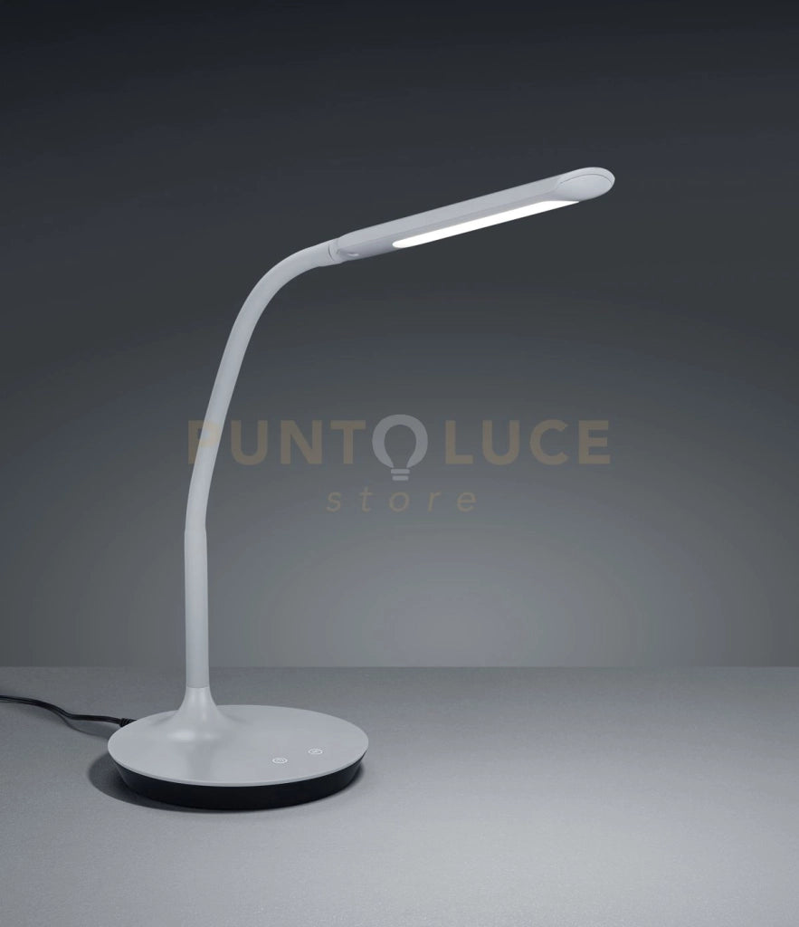 POLO LAMPADA STUDIO LED GRIGIA 5W 550lm, 3000+4000+5000K BIANCA FLESSIBILE DIMMERABILE H.41CM