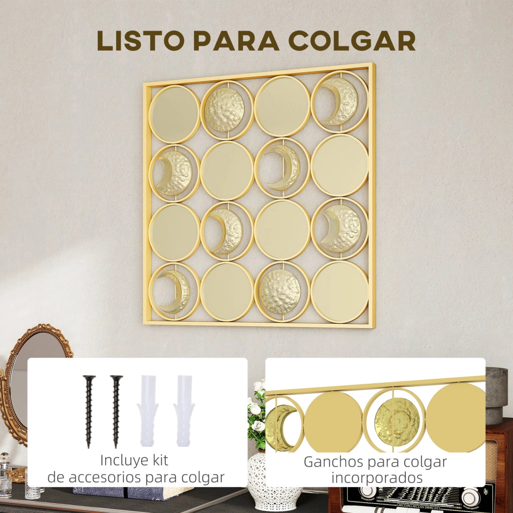 Decorazione Lunare Multidirezionale con Dischi ¨C Minimal ¨C Oro