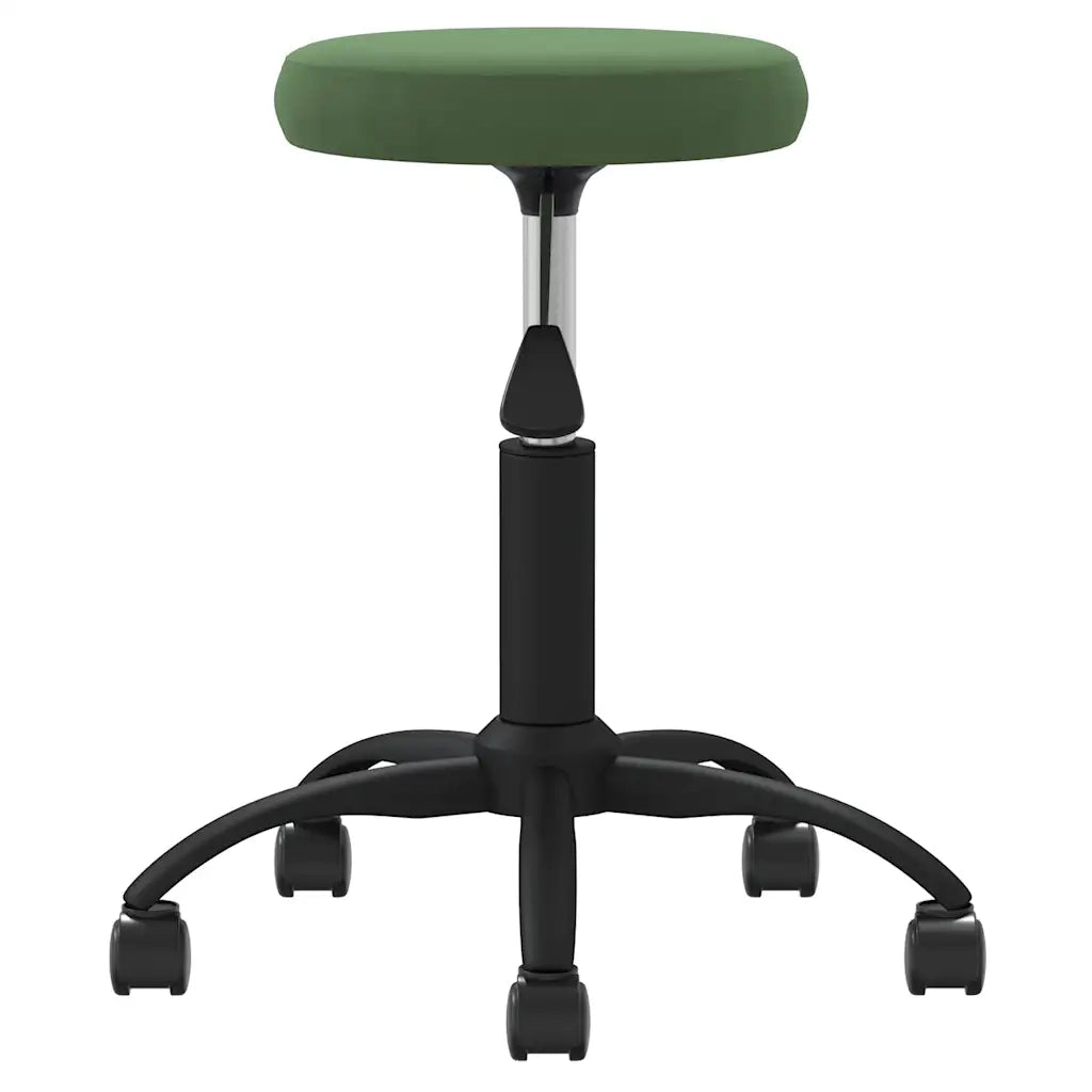 Sgabello da Massaggio in Velluto Verde Scuro 3085741