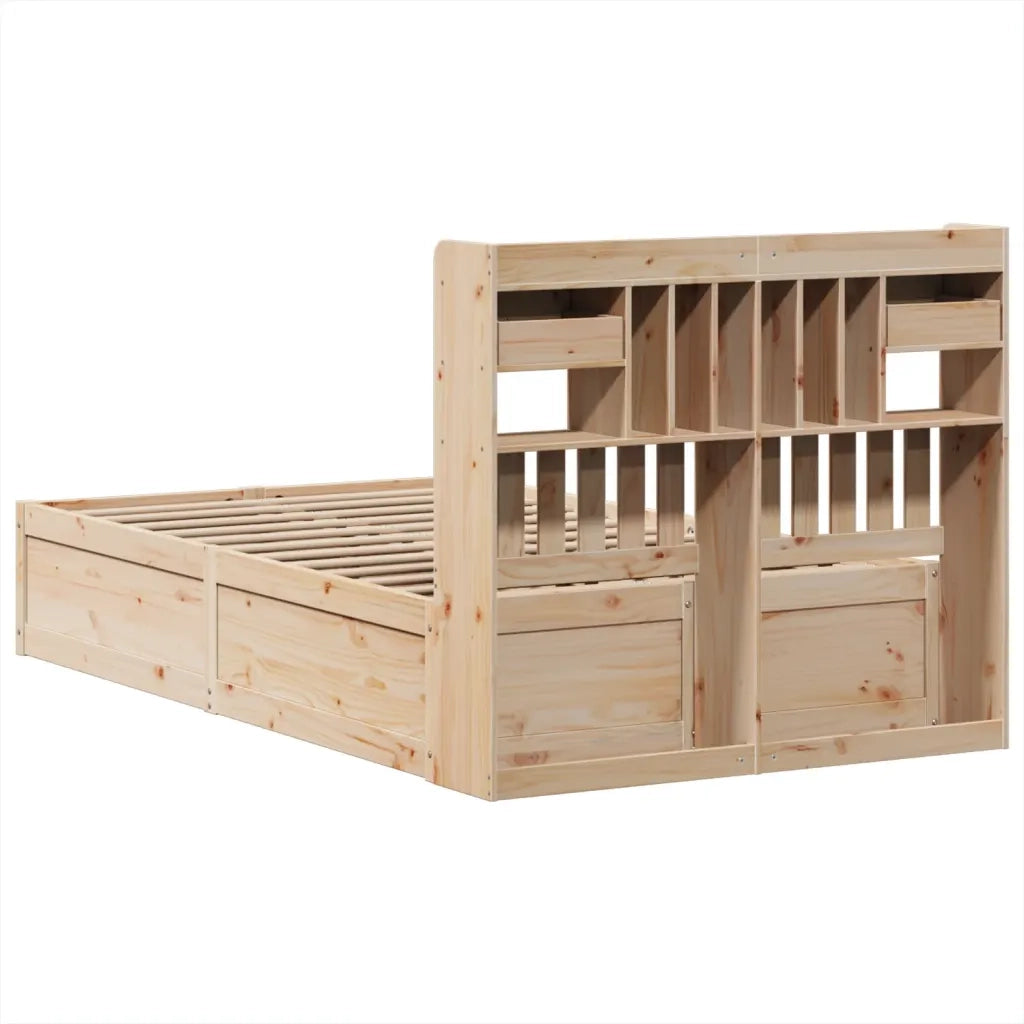 Letto senza Materasso 135x190 cm in Legno Massello di Pino 3323509