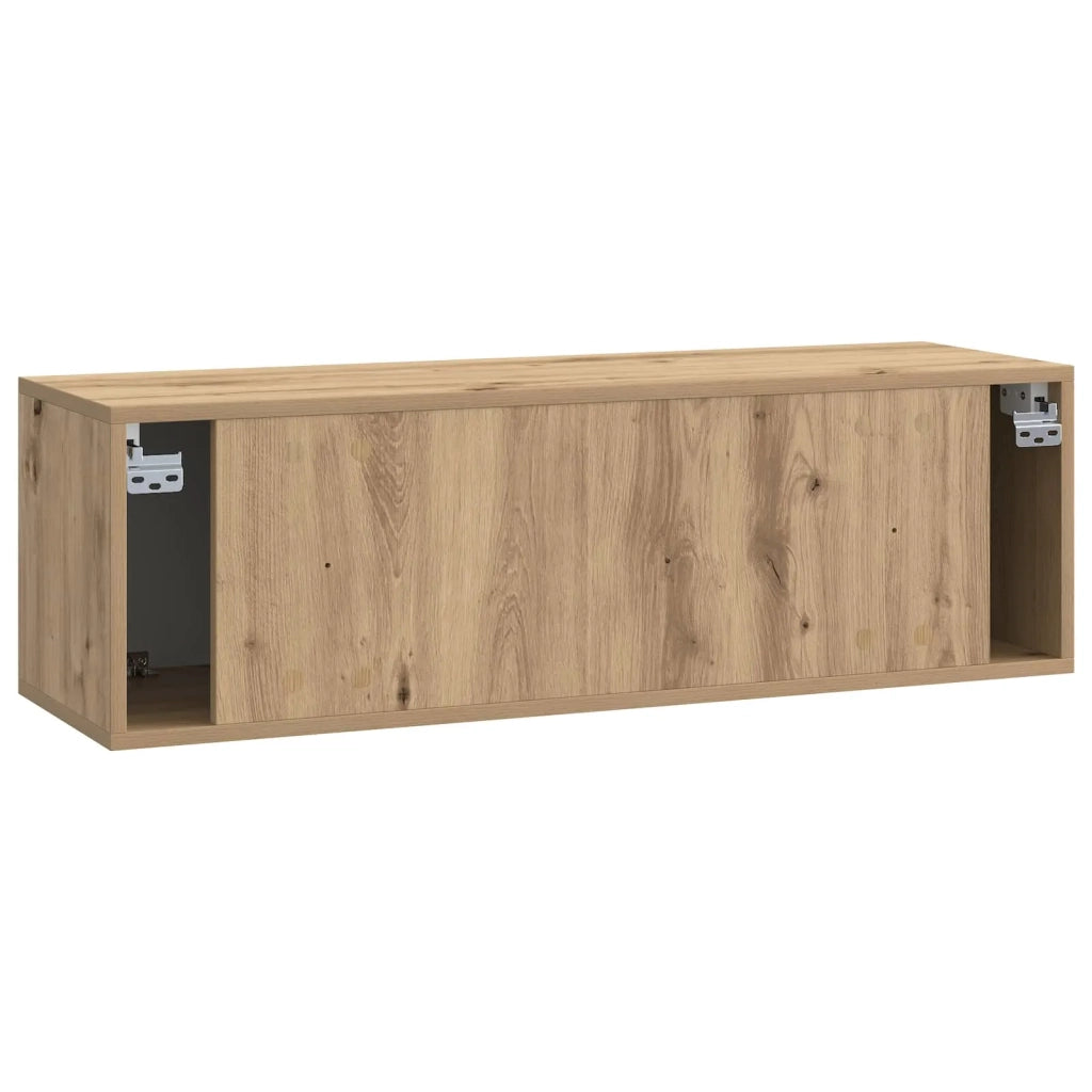 Mobile Porta TV da Muro-Credenza per TV sospesa 98 x 31 x 30 cm Rovere Artigianale