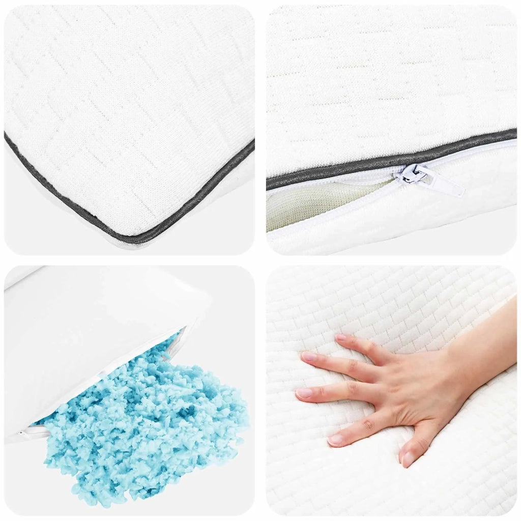 Cuscino Shread Bianco 70 x 50 x 18 cm Schiuma Memory 42020219