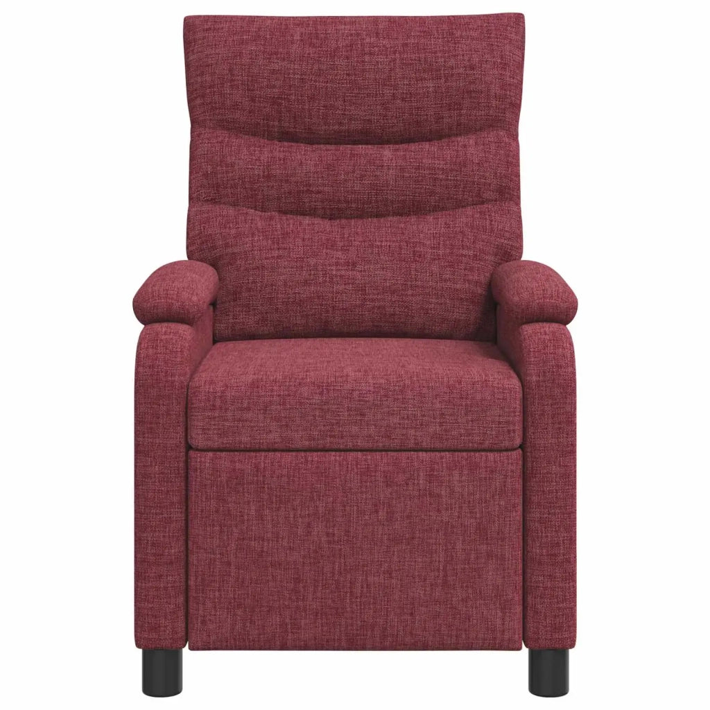 Divano Sedia-Poltrona reclinabile Rosso Vino Tessuto 295366