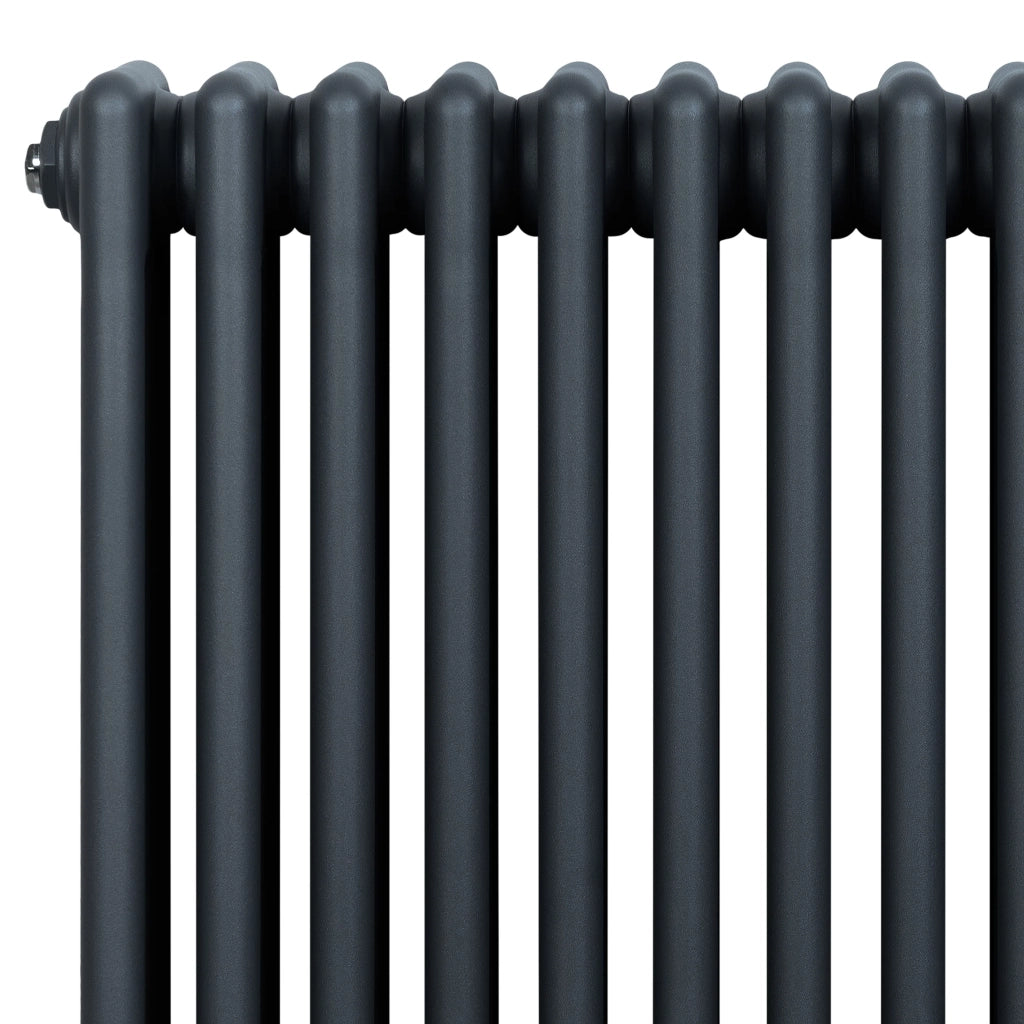 Radiatore Tradizionale 4 Colonne Orizzontale Riscaldamento Antracite 600x1190 mm