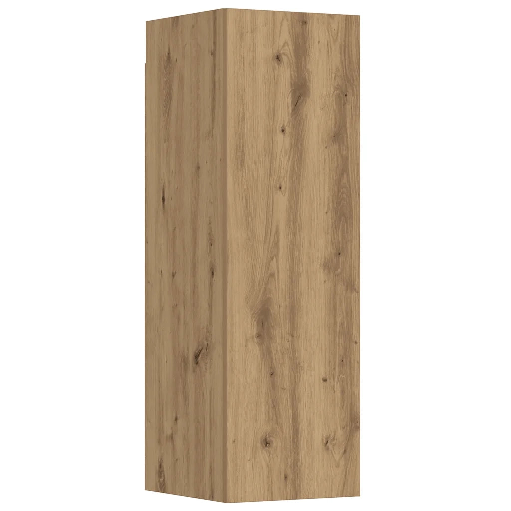 Mobili TV a Parete 5 pz Rovere Artigianale in Legno Multistrato 3328960