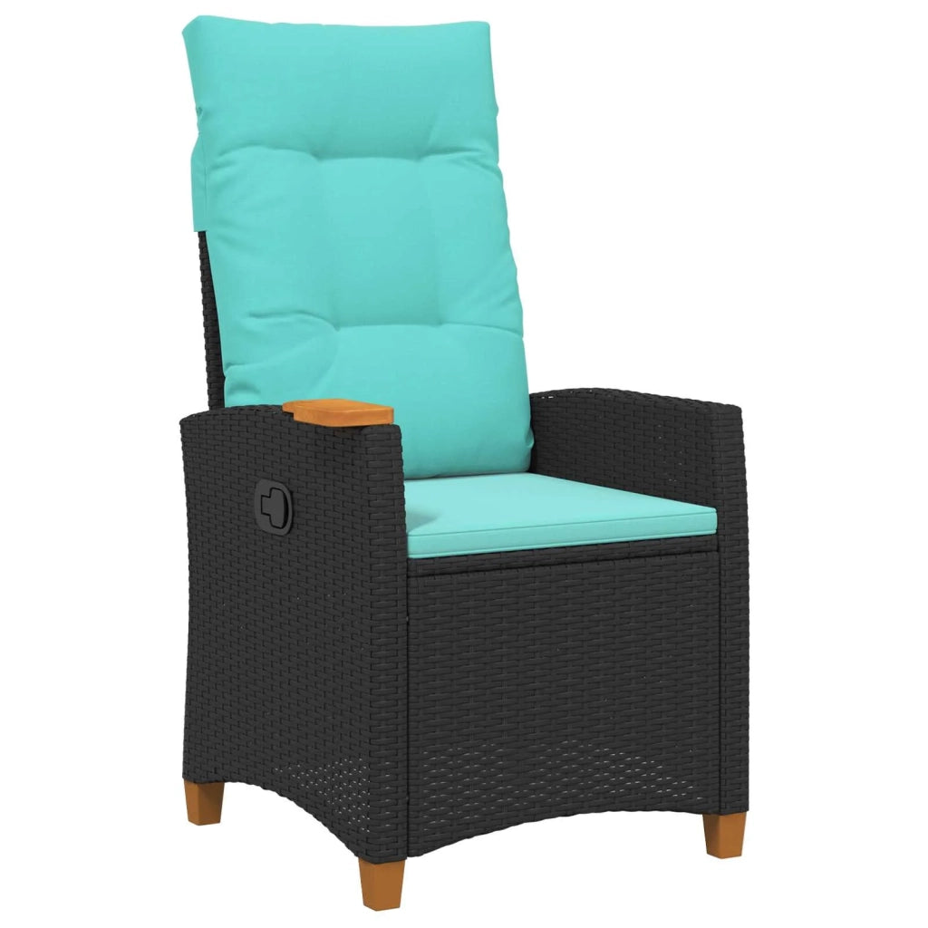 Poltrona reclinabile con tavolino 62 x 64 x 112 cm polyrattan 42026811