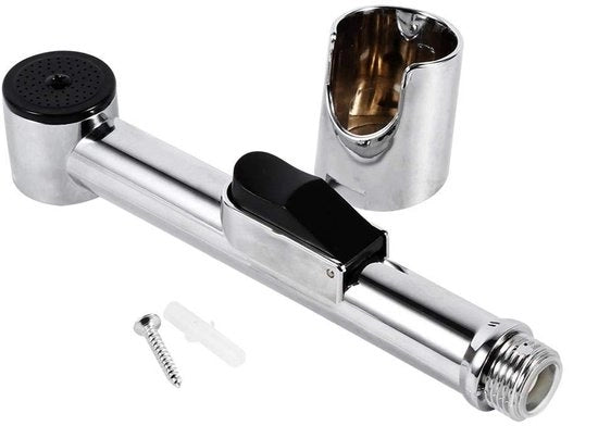 Bidet Portatile con Spray - Maniglia di Acciaio Inox - Alta Qualità ABS - Facile da Installare - Ideale per l'Igiene - Doccia a Spruzzo