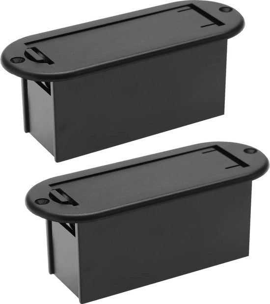 2 pezzi di Compartimento batteria 9V per pickup attivo della chitarra - Scatola di batterie 9-Volt 81x29x30mm Stile B - Accessori chitarra Lavatrice