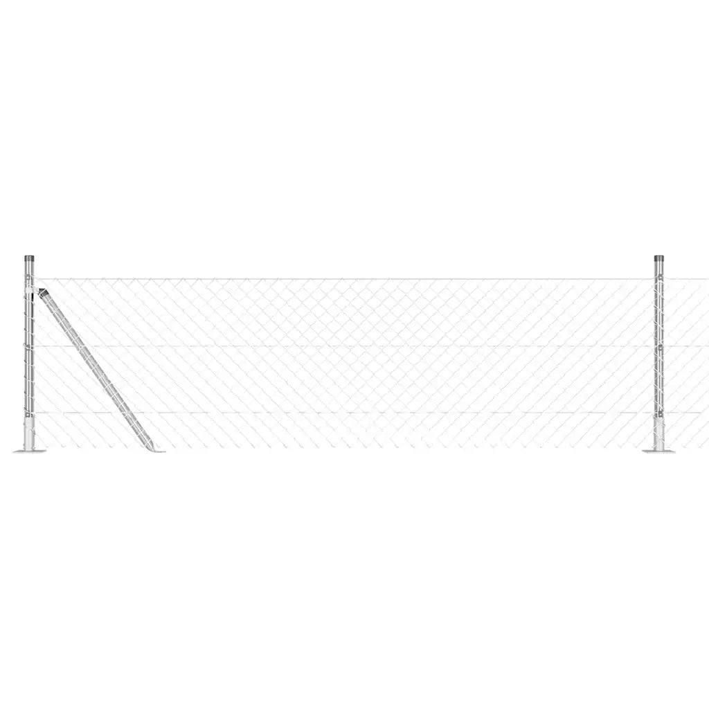 Palo della recinzione | Pannello per recinzione Argento 25 x 0,4 m (rete 60 x 60 mm)