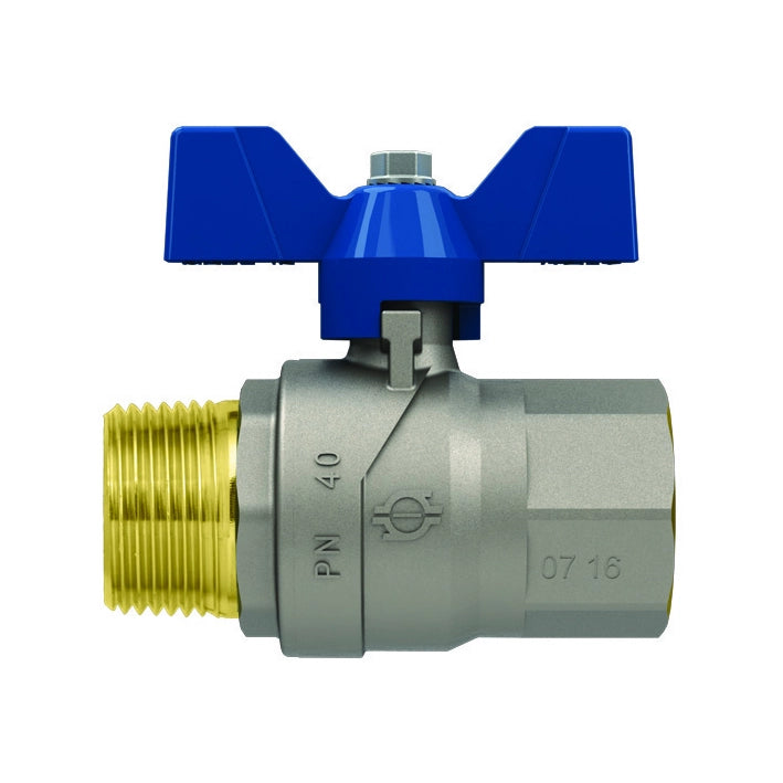 VALVOLA A SFERA P.T. CON FARFALLA EVOLUTION MASCHIO-FEMMINA- 3/4  F-BRICO- FAIDF- pezzi 1