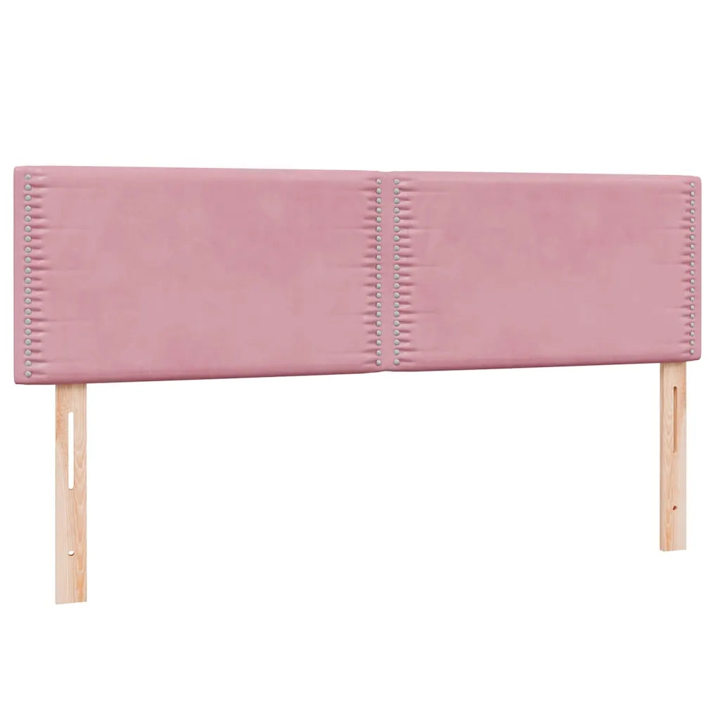 Giroletto a Molle con Materasso Rosa 160x210 cm in Velluto 3317450