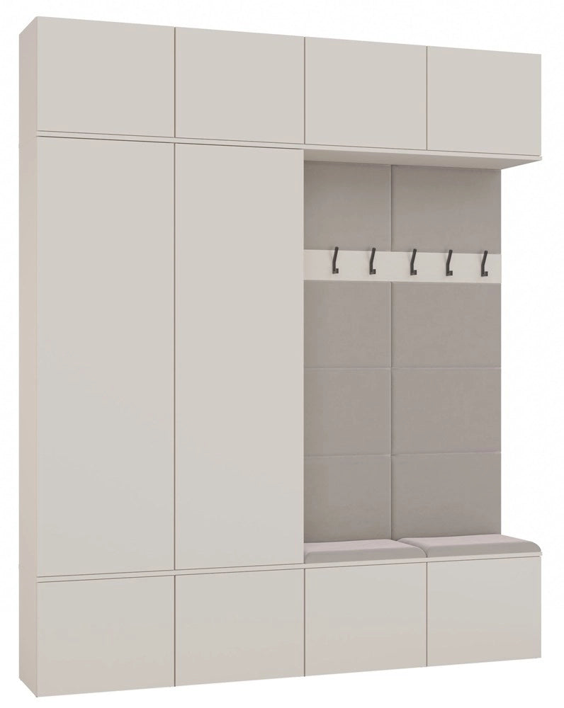 Guardaroba HAGA IV 2sz2w cashmere beige 2x armadio + 2x appendiabiti