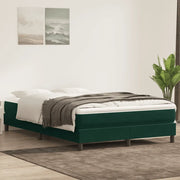 Giroletto a Molle con Materasso Verde Scuro 160x220 cm Velluto 3315978