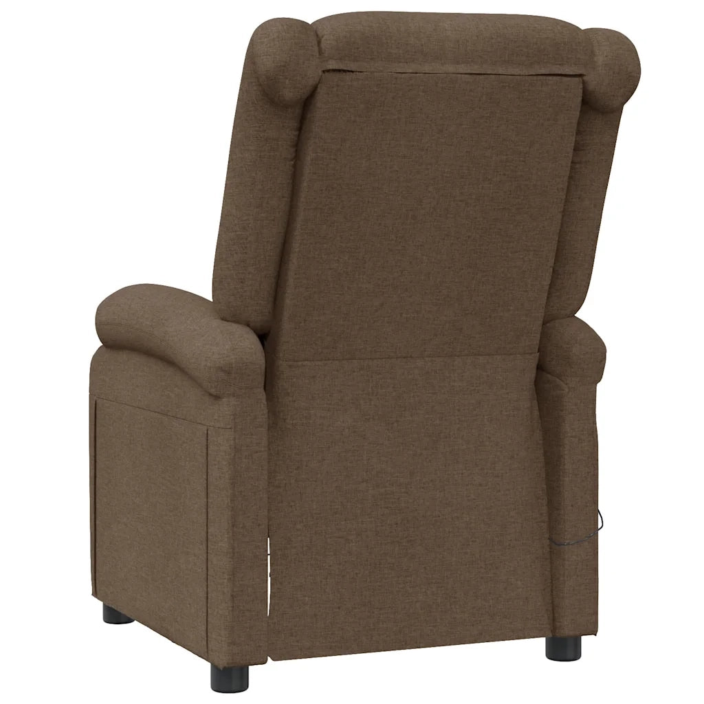 Poltrona Massaggiante Marrone in Tessuto 348449