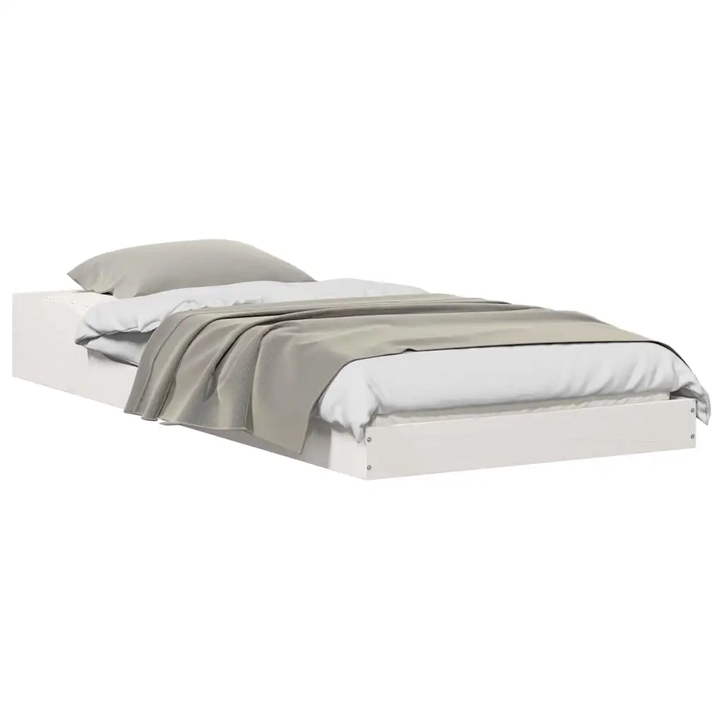 Struttura del letto-Giroletto-Rete del Letto Bianco 100 x 210 cm Pino massello 582558