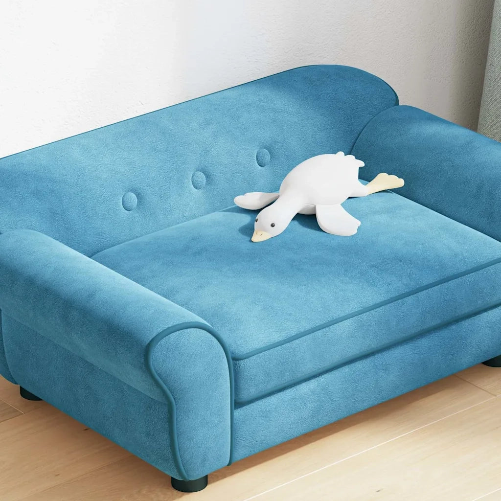 Divano per Cani Turchese 72x45x30 cm in Peluche 171043