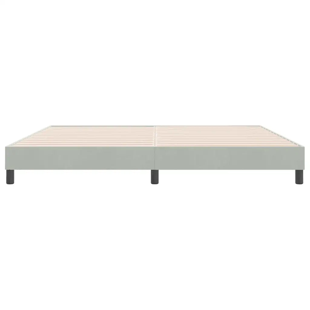Letto matrimoniale | Letto per adulti | Giroletto senza Materasso Grigio Chiaro 180x210 cm Velluto