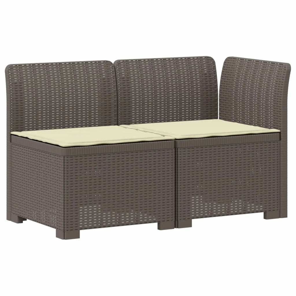 Divano da esterno-Divano da Giardino a 2 Posti con Cuscini Aspetto Rattan PP 590488