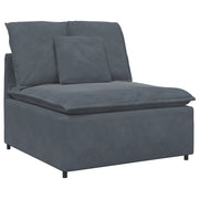 Modulo Centrale Divano Modulare con Cuscini Grigio Scuro 100 cm CFW9541336