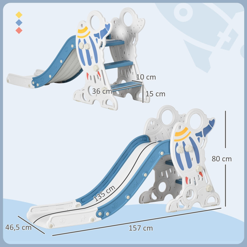 Scivolo per bambini 18-36 mesi ¨C Xylo ¨C 3 gradini antiscivolo grigio 157x46,5x80 cm