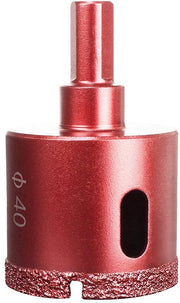 Gecoate Gatenzagen Diamant - Prestazioni Cacciagatti per Vetro/Pavimento/Ceramica/Granito/Marmo - 40mm - Accessorio Trapano di Alta Qualità - Adatto per...