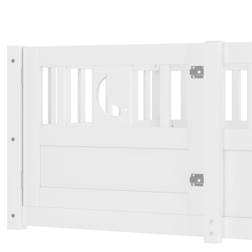 LETTO per bambini con sponde 90x190 cm in pino bianco