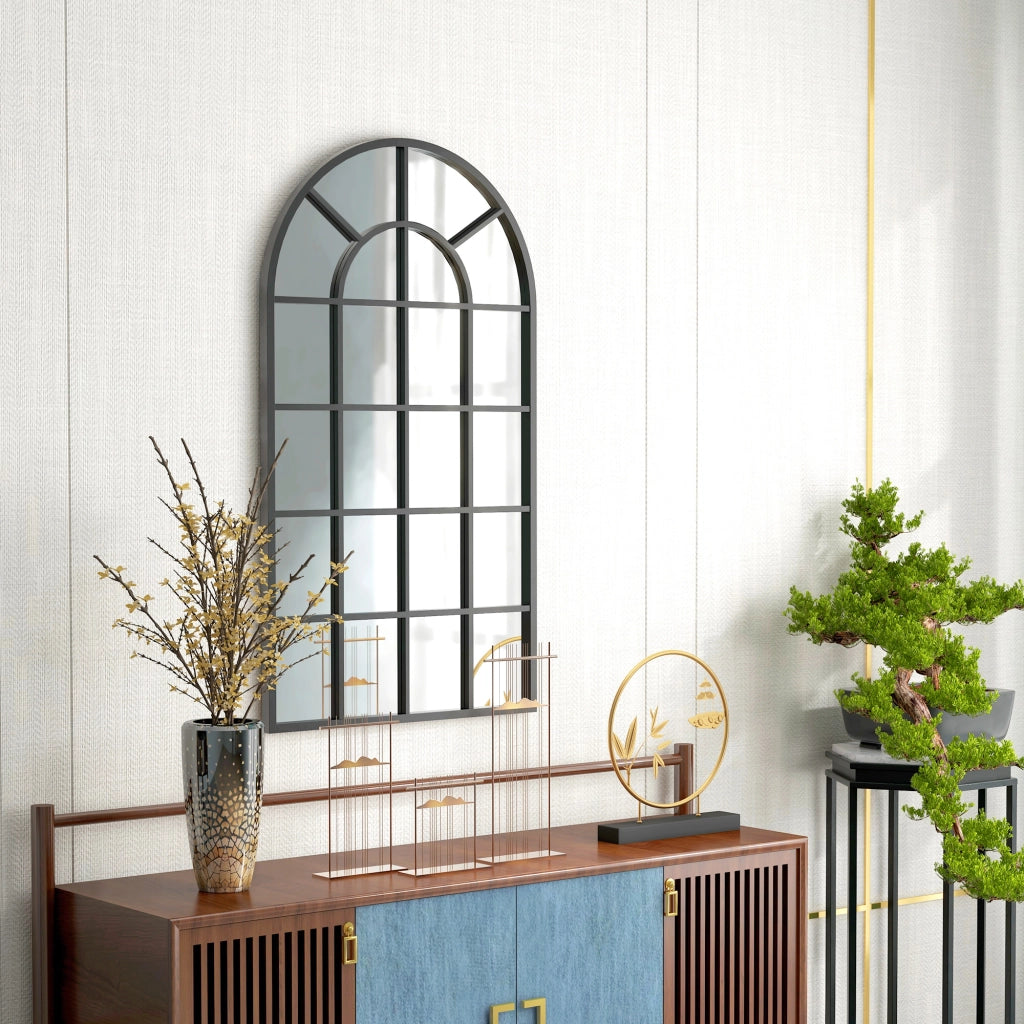 Specchio decorativo con cornice nera ¨C Minimal ¨C 80x120 cm