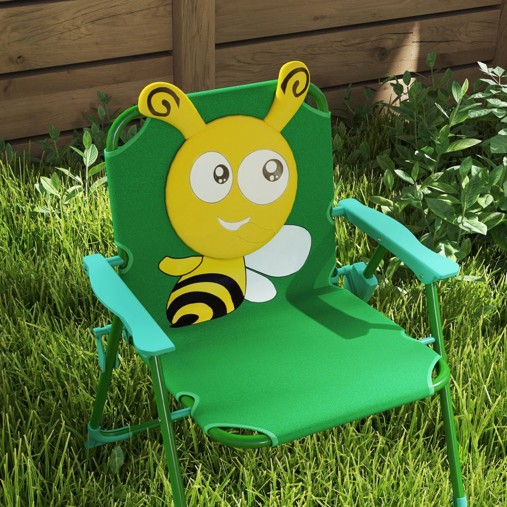 Set Mobili Giardino Bambini Tavolo Sedie Ombrellone Design Api ¨C Xylo ¨C Verde Giallo
