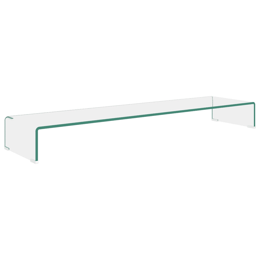 Mobile/Rialzo Porta TV in Vetro Trasparente 120x30x13 cm 244133