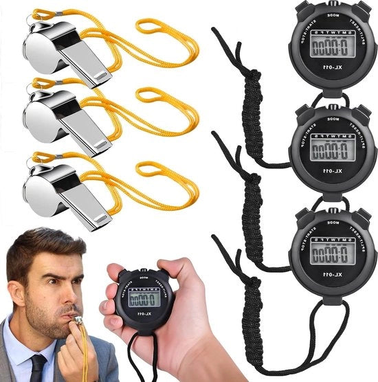 Tre pezzi orologio da corsa digitale timer - timer con grande display e fisarmonica - ideale per allenatori.