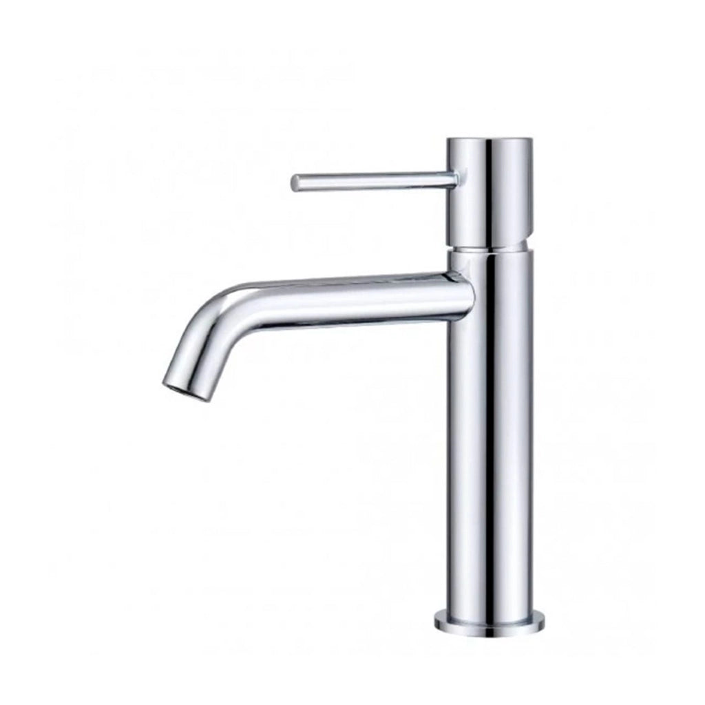 IMEX Miscelatore lavabo monocomando cromato in ottone e zama con cartuccia ceramica Ø26 mm e tubi flessibili 3-8 serie MONZA Imex-BDM039-1