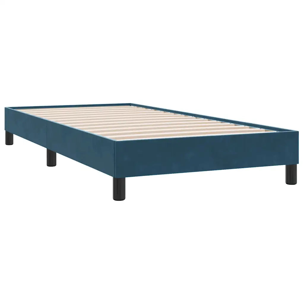 Letto singolo | Letto per adulti | Giroletto senza Materasso Blu Scuro 90x220 cm in Velluto