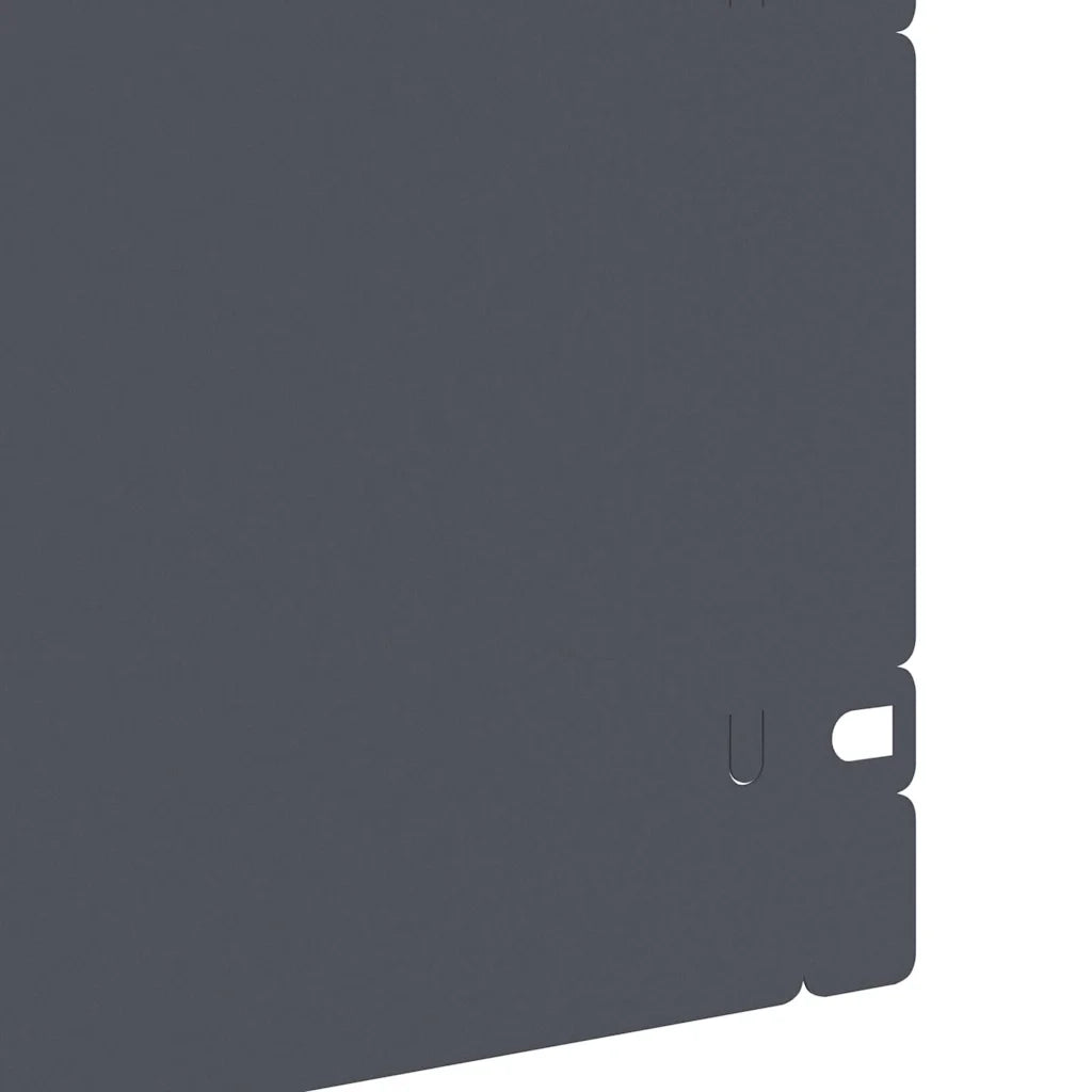 Bordure per prato 20 pz Antracite 103 x 0,05 x 22 cm Acciaio CFW6886707