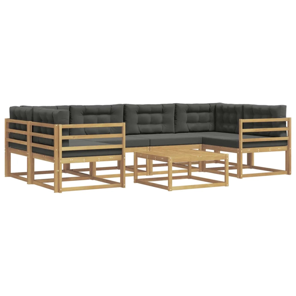 Set di divani da esterno 5 pz Bianco e Antracite 3386116