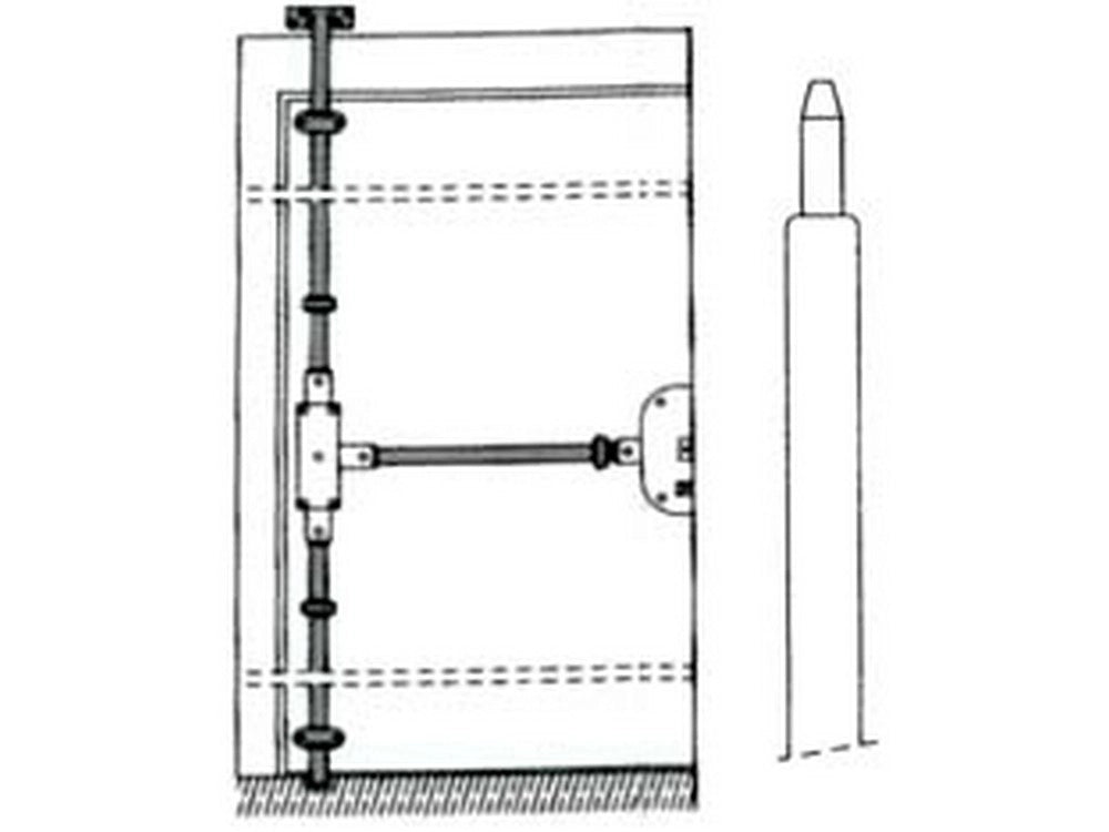 1pz asta telescopica diritta per serratura quintuplice 93-01 - ø mm.18 (93-01) cod:ferx.fer214247