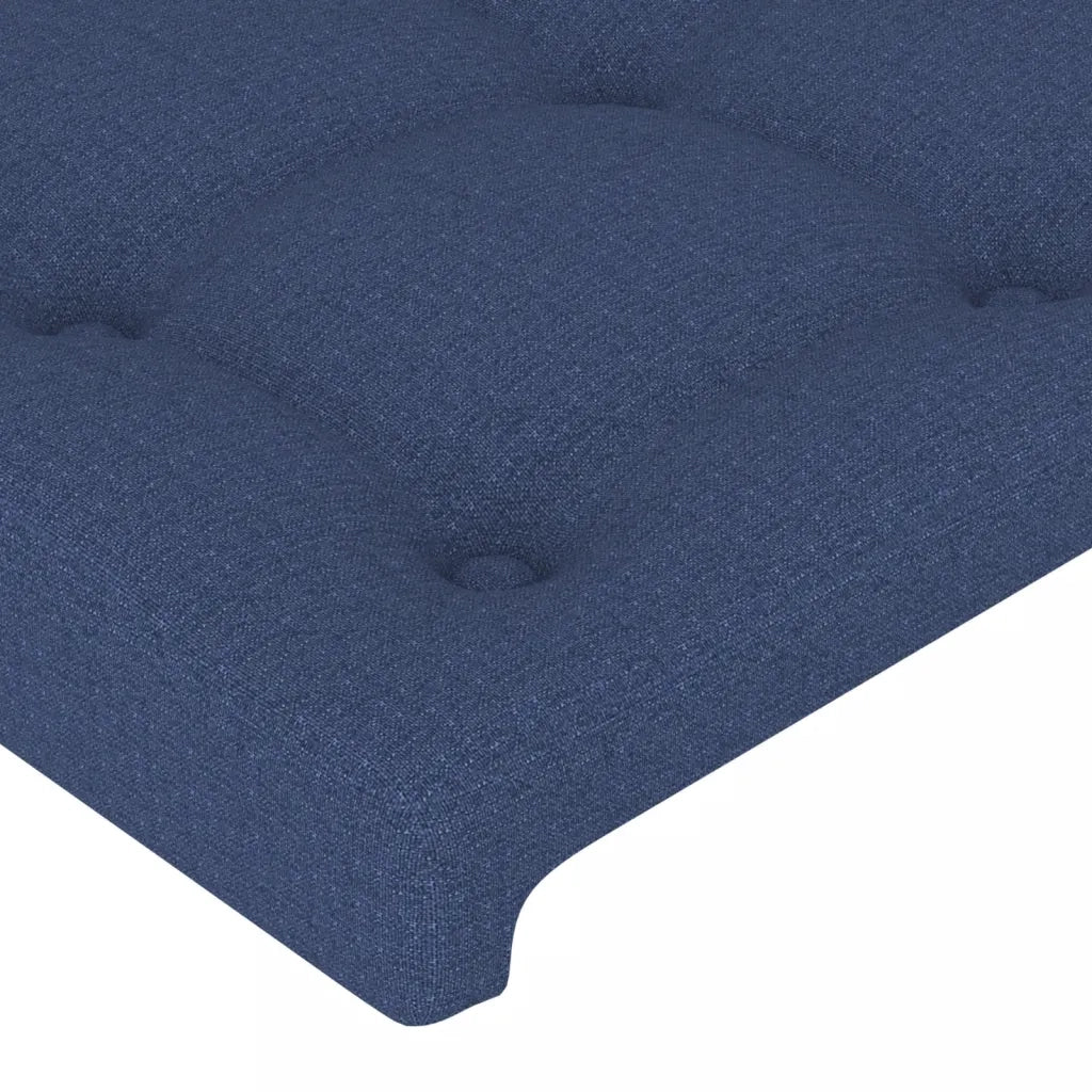 Letto matrimoniale | Letto per adulti | Giroletto senza Materasso Blu 140x190 cm in Tessuto