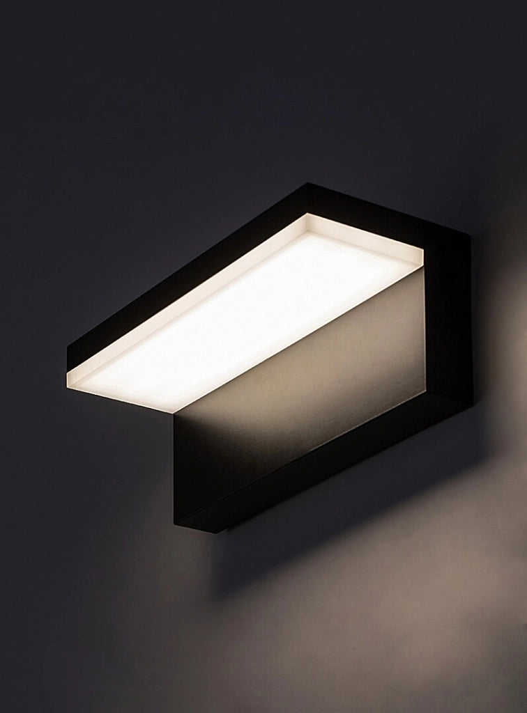 Applique esterna moderna nera LED 10W 4000K IP54 Zaragoza