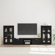 Set mobile TV con cassetto FLORIN 3 pcs Nero Legno multistrato 3397935