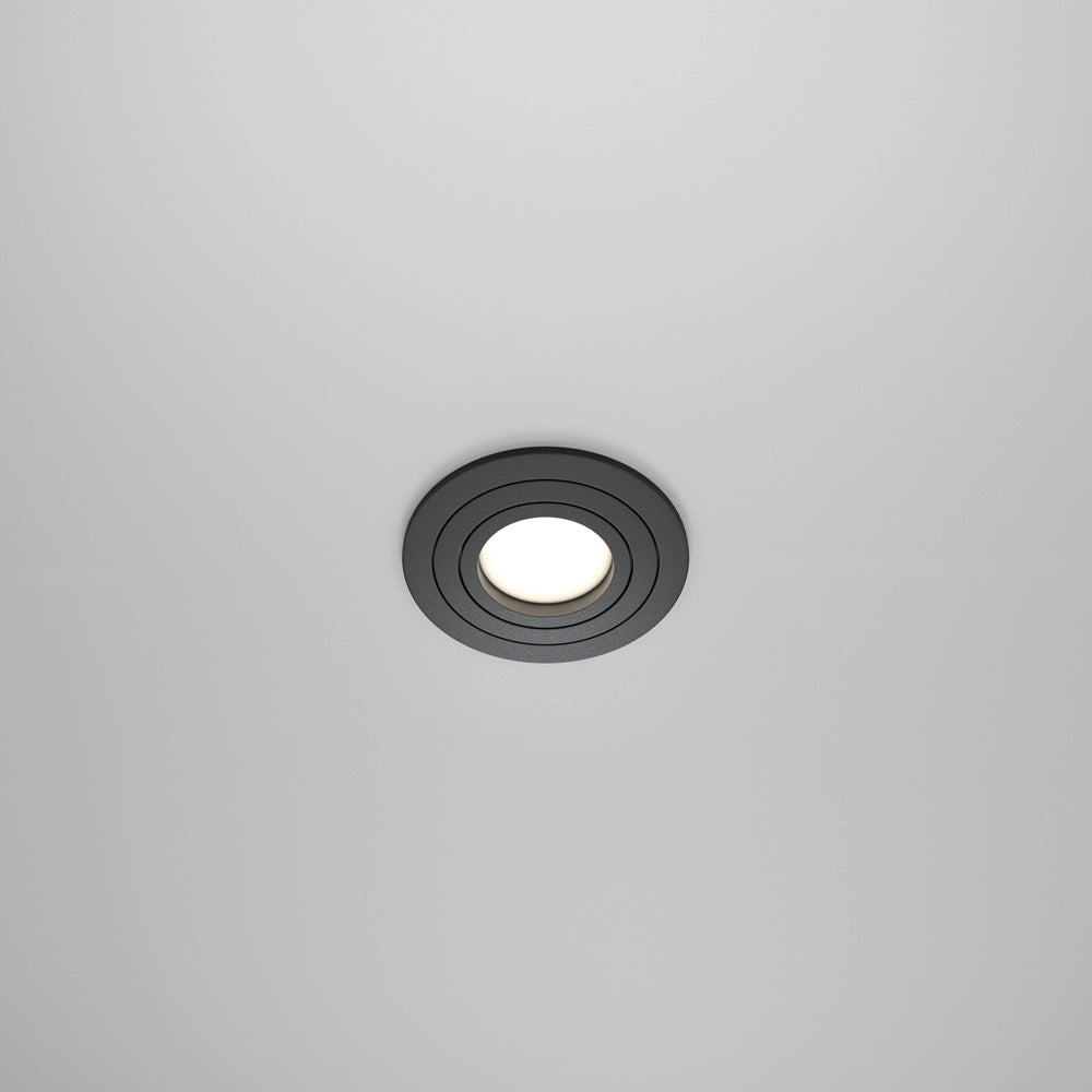 Faretto tondo incasso Maytoni Atom DL023-2-01B nero GU10