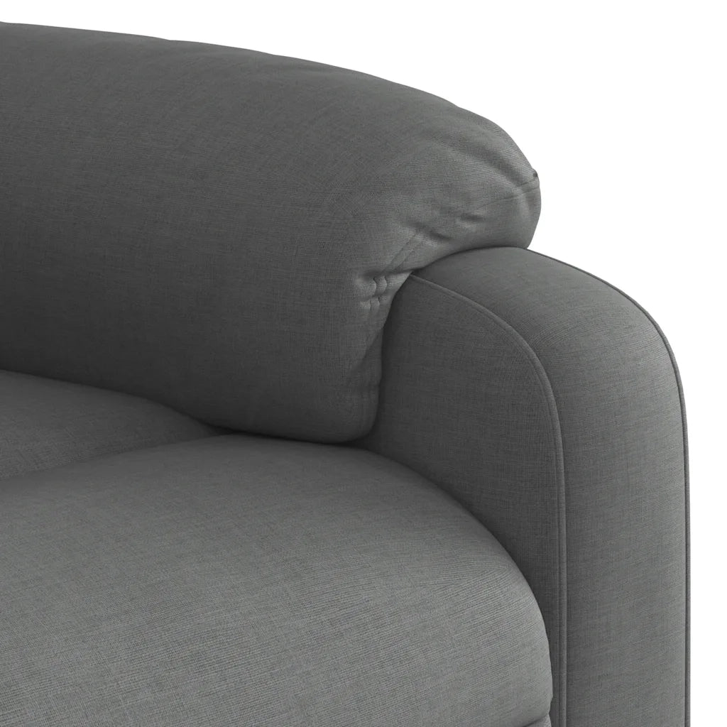 Poltrona Massaggiante | Sedia Relax Reclinabile Grigio Scuro in Tessuto
