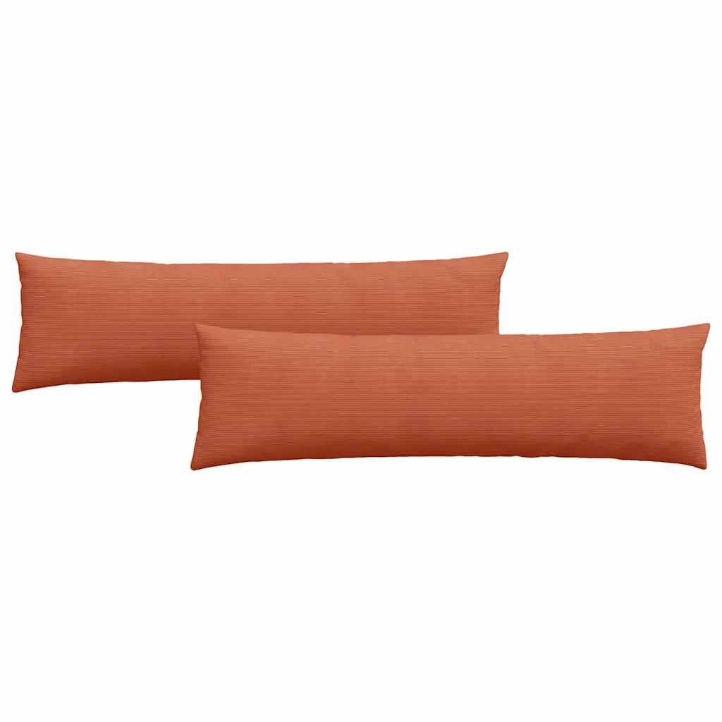 Cuscini da Divano 2 pz-Set di 2 Cuscini per Sofa Rosso Arancio 145 x 40 cm