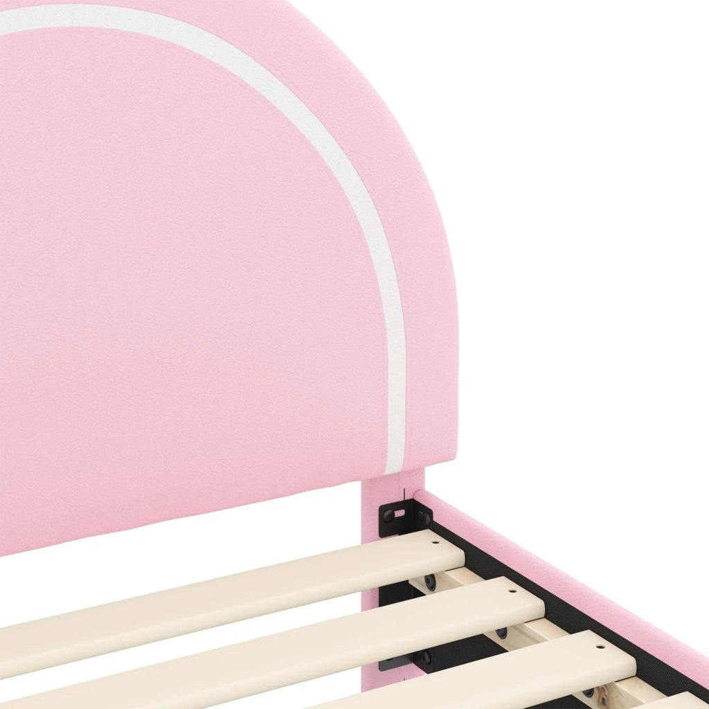 Struttura letto bambini con testata Rosa 90 x 200 cm PU 42011203