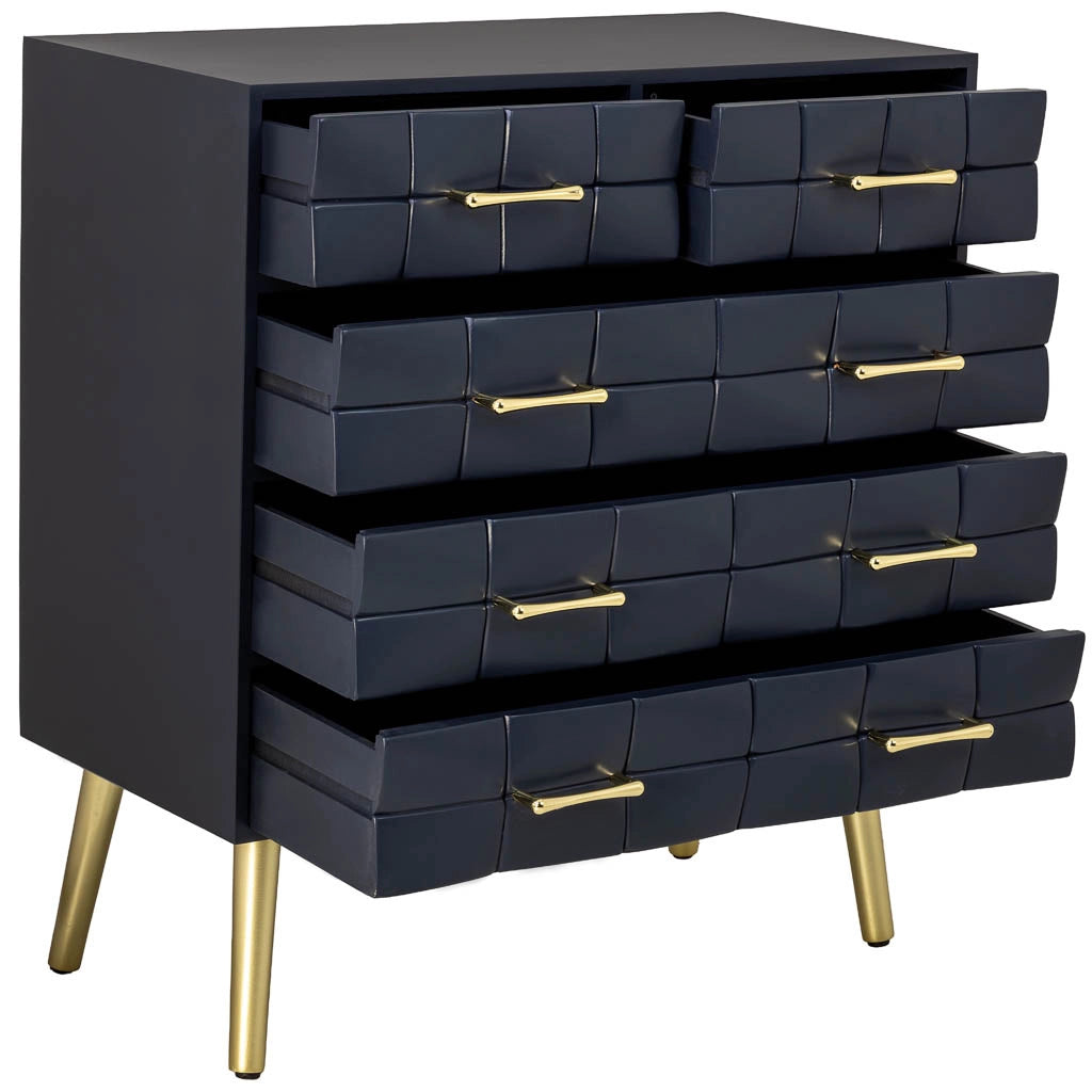 Cassettiera in legno nero 72.5x35x79h cm
