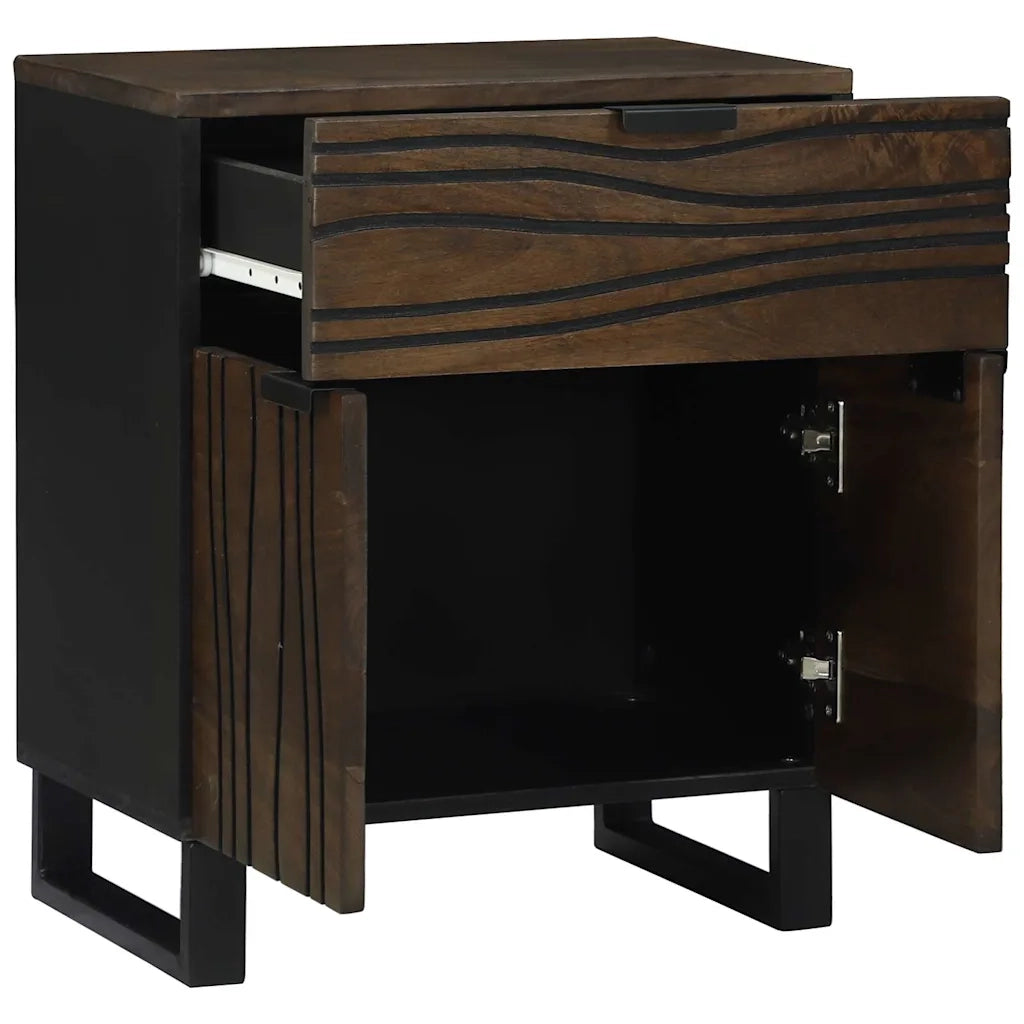 Armadio da Notte Noce 50 x 33 x 60 cm Legno massello di acacia 4018019