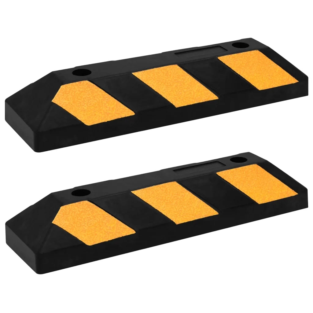 Delimitatori di Parcheggio Riflettenti 2 pz 56x15x10cm in Gomma CFW2995073