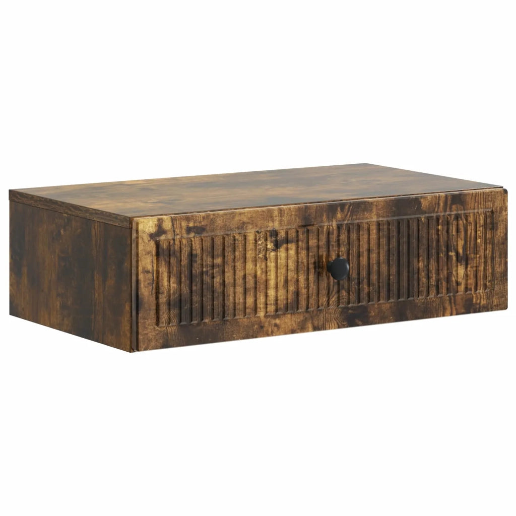 Tavolino da Parete Laterale | Tavolo laterale | Tavolino Rovere Fumo 59 x 34,5 x 17 cm