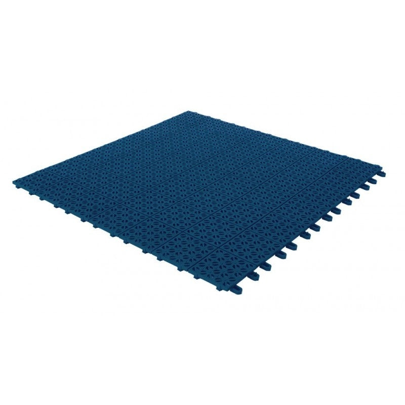 Set da 25 Piastrelle in Plastica Flessibili Drenanti 55,5 x 55,5 cm da Esterno Giardino 7,7 m2 colore: Blu